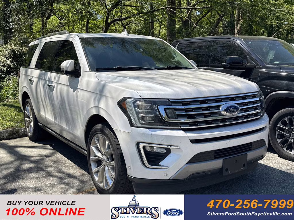 2019 White Platinum Clearcoat Metallic Ford Expedition Limited RWD SUV