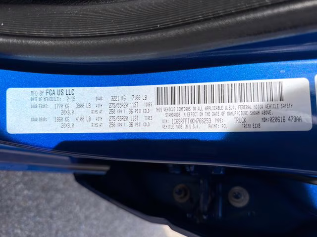 2019 Blue Streak Pearlcoat Ram 1500 Big Horn/Lone Star 4X4 Truck