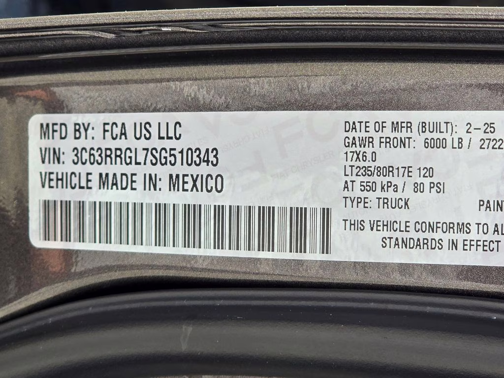 2025 Granite Crystal Metallic Clearcoat Ram 3500 Tradesman 4X4 Truck
