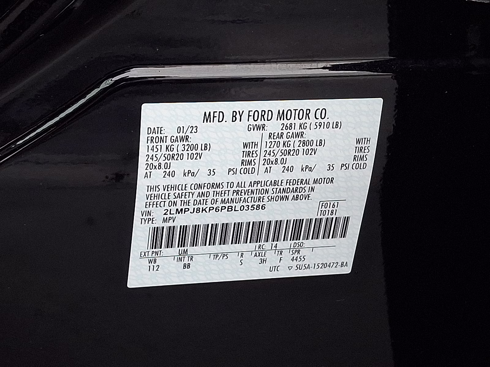 2023 Infinite Black Metallic Clearcoat - UM Lincoln Nautilus Reserve AWD
