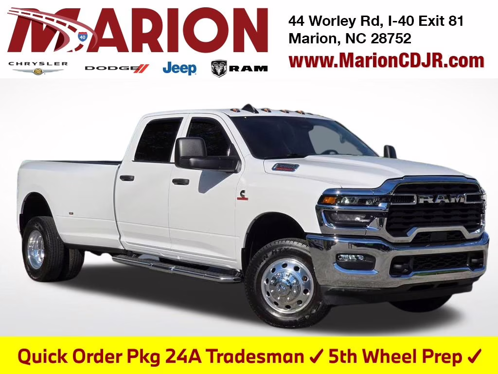 2025 Bright White Clearcoat Ram 3500 Tradesman 4X4 Truck