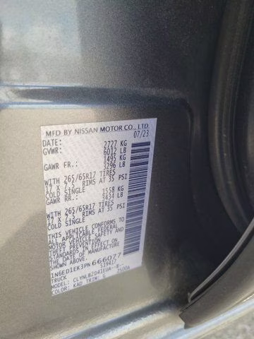 2023 Gun Metallic Nissan Frontier SV 4X4 Truck