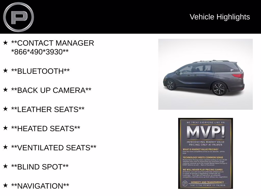 2018 Gray Honda Odyssey Elite FWD Van