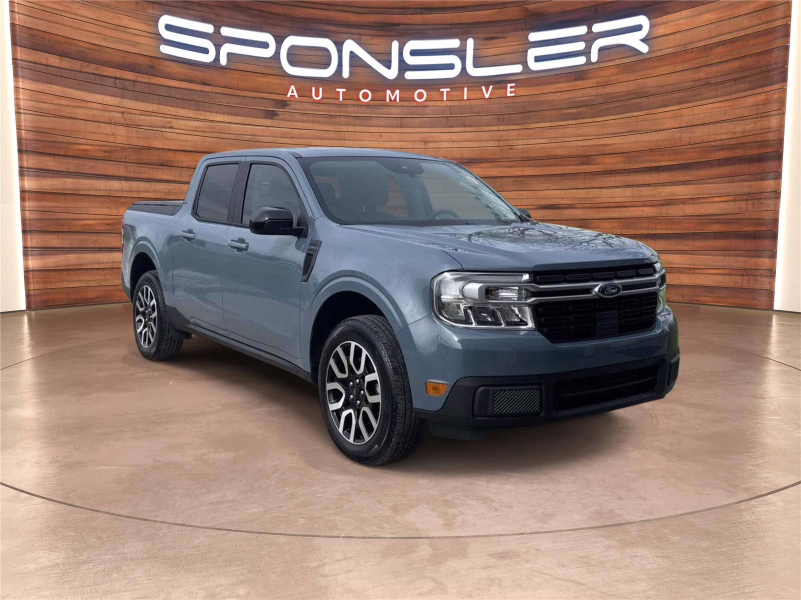 2024 Azure Gray Metallic Tri-Coat Ford Maverick LARIAT AWD Truck