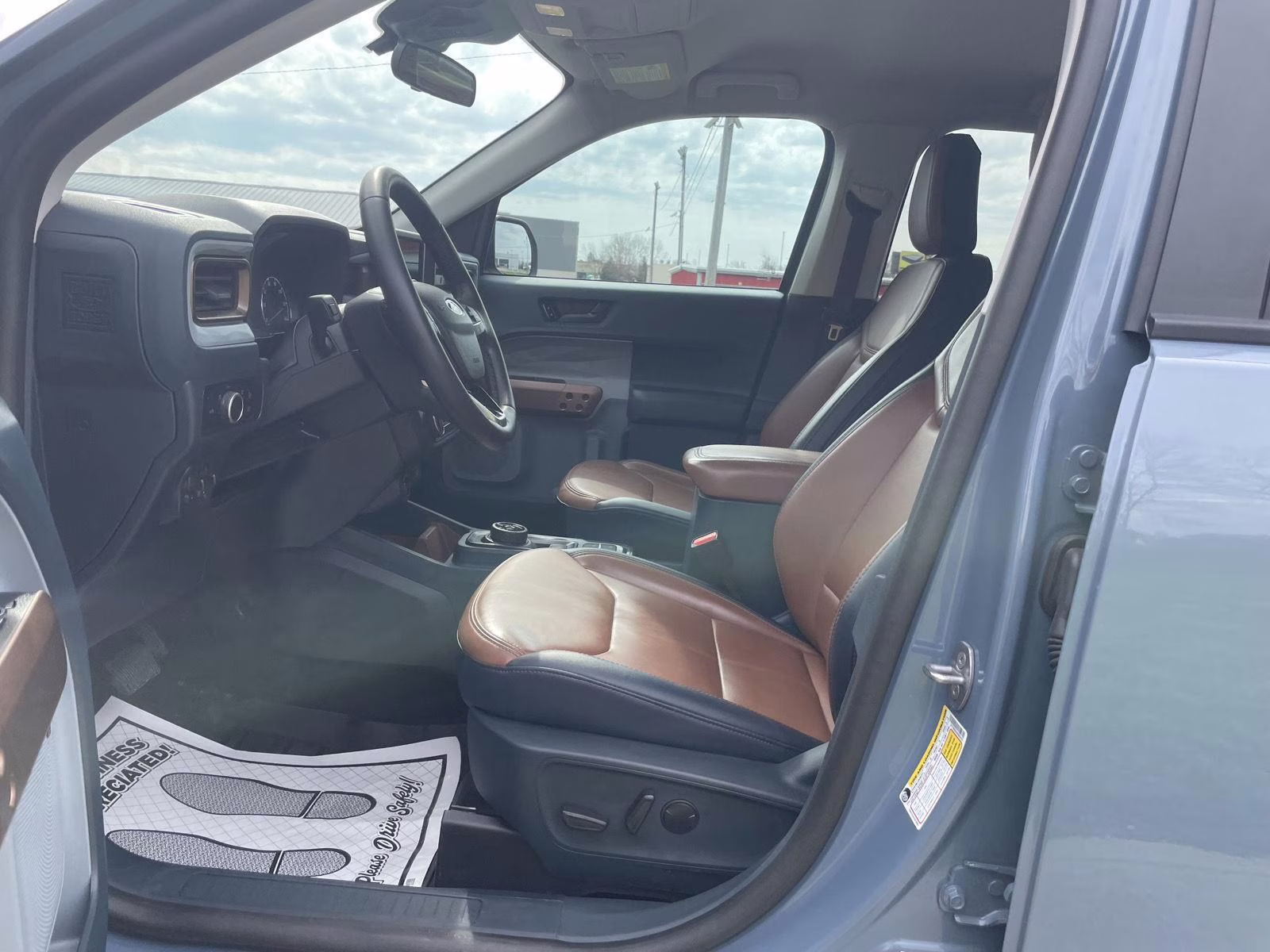 2024 Azure Gray Metallic Tri-Coat Ford Maverick LARIAT AWD Truck