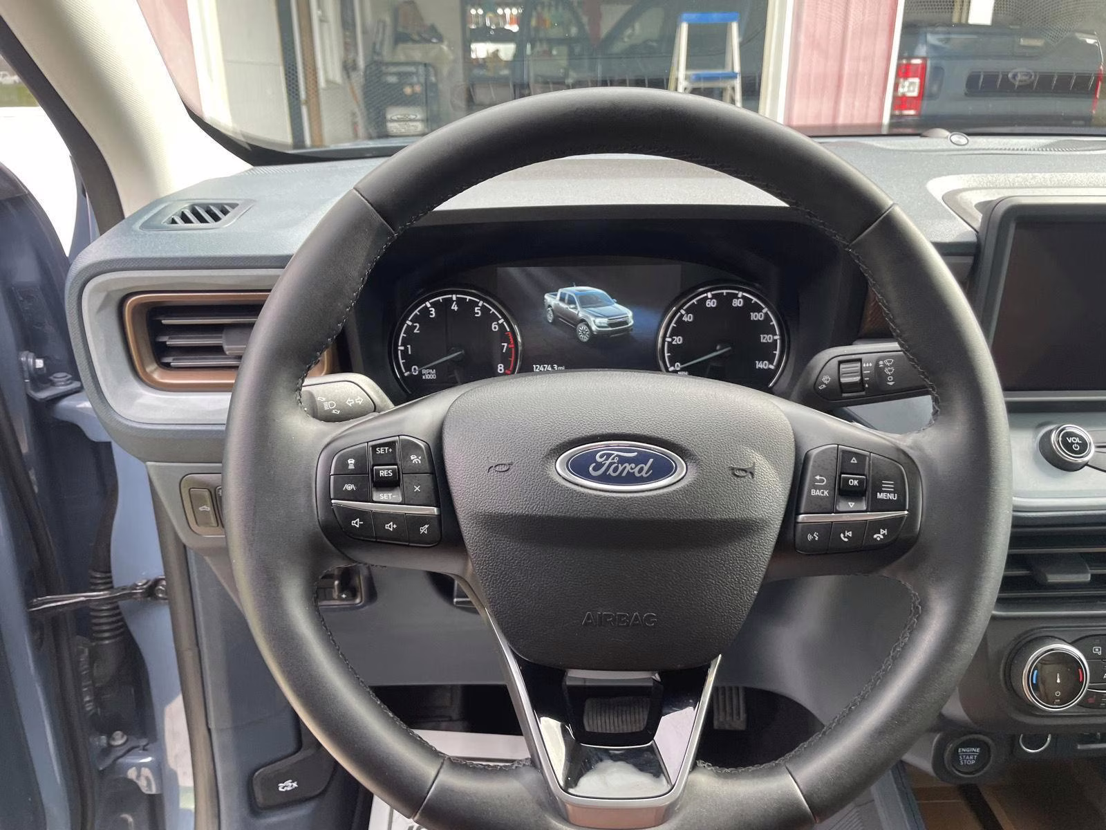 2024 Azure Gray Metallic Tri-Coat Ford Maverick LARIAT AWD Truck