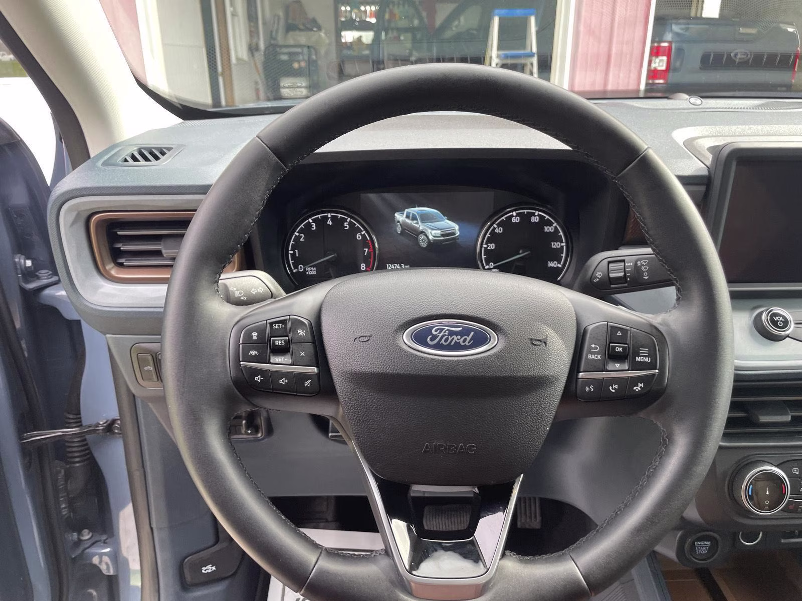 2024 Azure Gray Metallic Tri-Coat Ford Maverick LARIAT AWD Truck