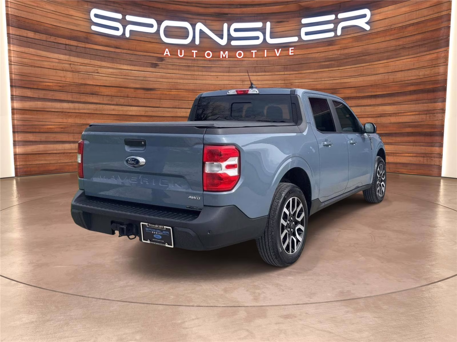 2024 Azure Gray Metallic Tri-Coat Ford Maverick LARIAT AWD Truck