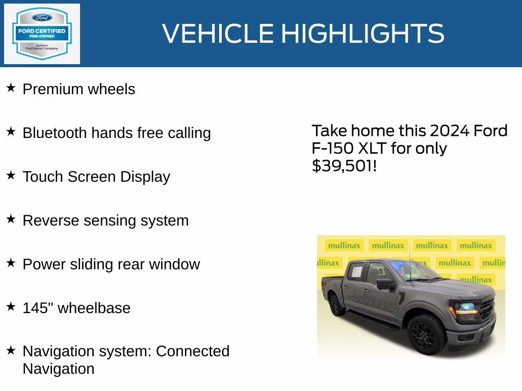 2024 Gray Metallic Ford F-150 XLT RWD Truck