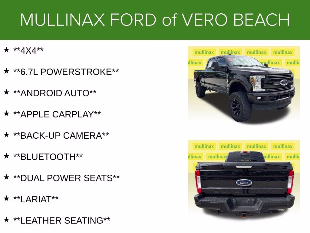 2019 Agate Black Metallic Ford Super Duty F-250 SRW Lariat 4X4 Truck