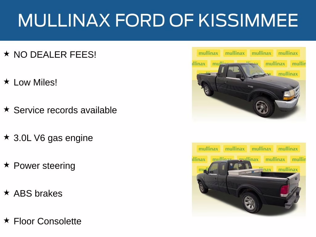 2000 Ebony Black Ford Ranger XLT RWD Truck