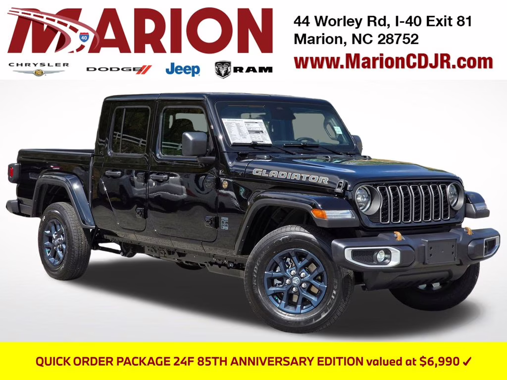 2026 Black Clearcoat Jeep Gladiator 85th Anniversary Edition 4X4 Truck