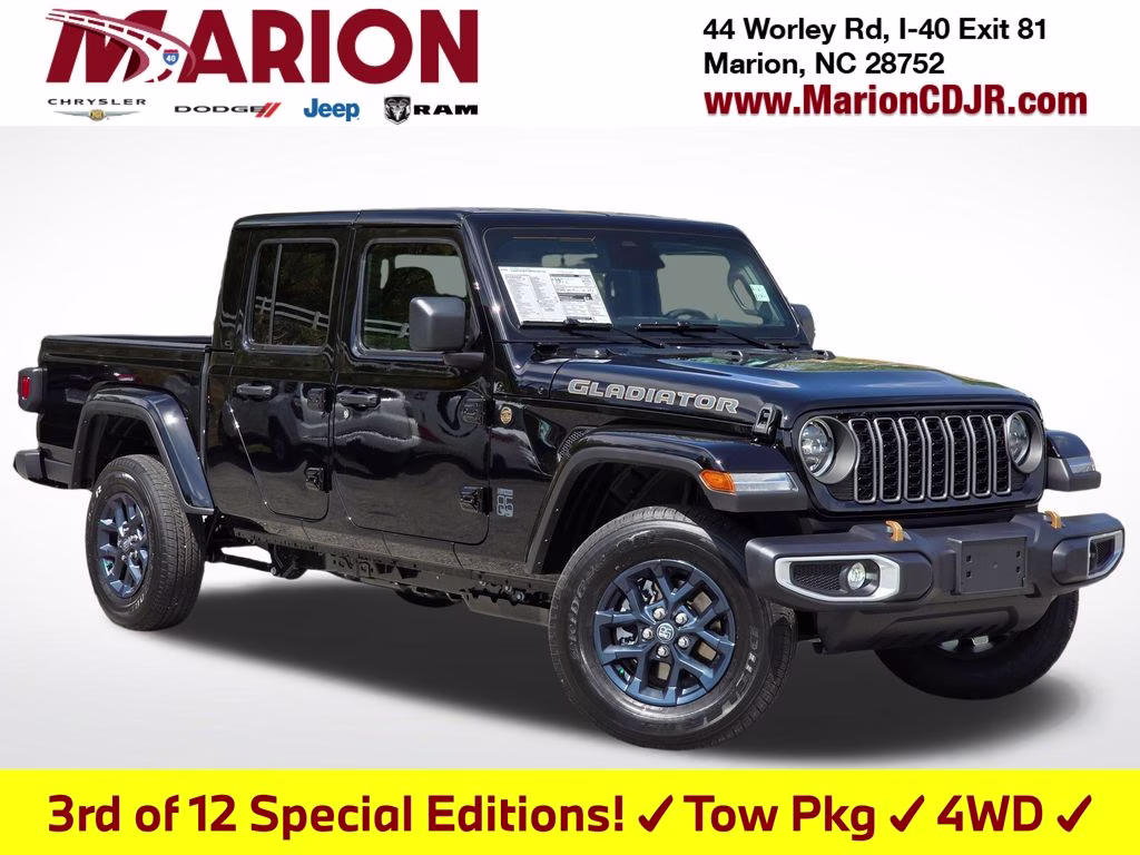 2026 Black Clearcoat Jeep Gladiator 85th Anniversary Edition 4X4 Truck