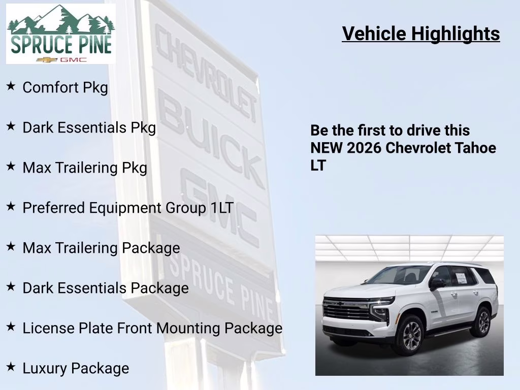2026 Summit White Chevrolet Tahoe LT 4X4 SUV