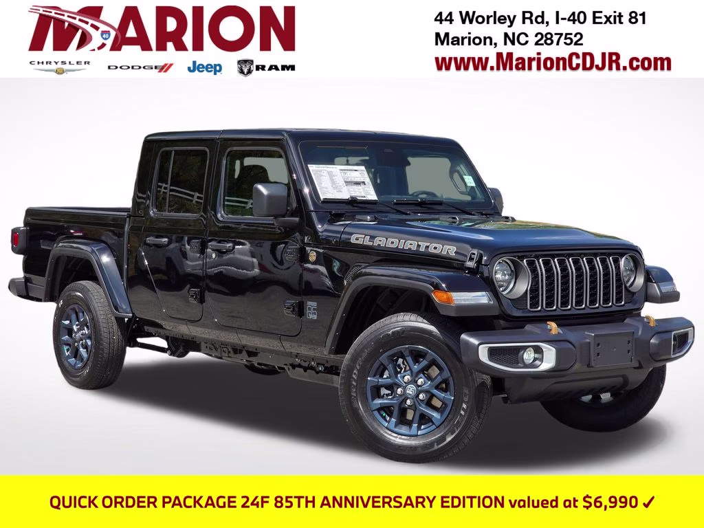 2026 Black Clearcoat Jeep Gladiator 85th Anniversary Edition 4X4 Truck