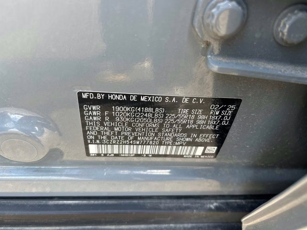 2025 Gray Honda HR-V Sport AWD SUV