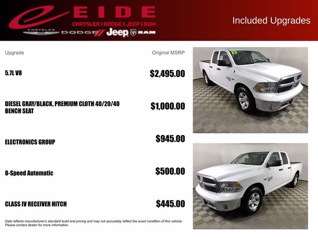 2022 Bright White Clearcoat Ram 1500 Classic SLT 4X4 Truck