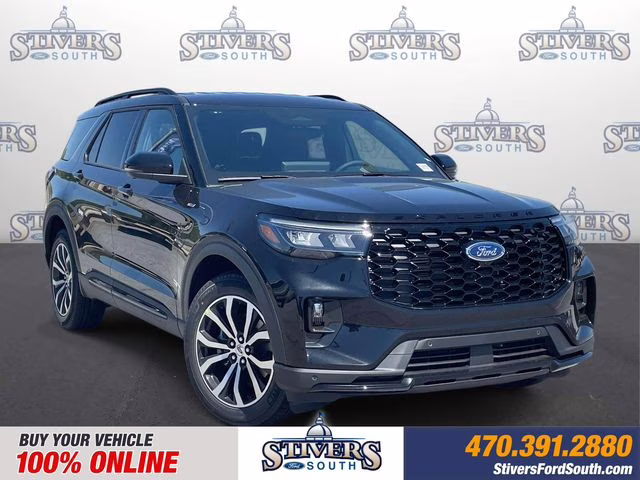 2026 Black Metallic Ford Explorer ST-Line RWD SUV