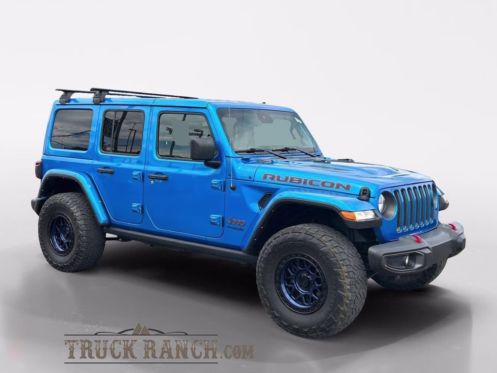 2021 Hydro Blue Pearl Coat Jeep Wrangler Unlimited Rubicon 4X4 SUV