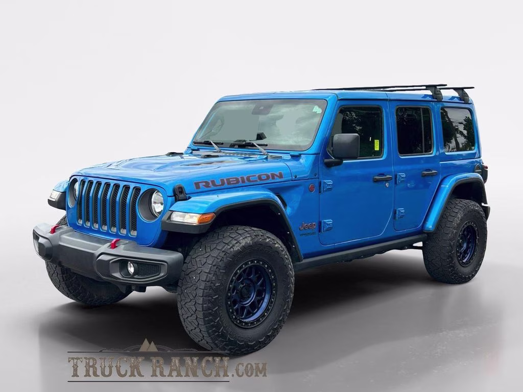 2021 Hydro Blue Pearl Coat Jeep Wrangler Unlimited Rubicon 4X4 SUV