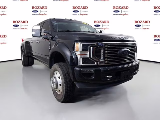 2021 Black Metallic Ford Super Duty F-450 DRW Platinum DRW 4X4 Truck