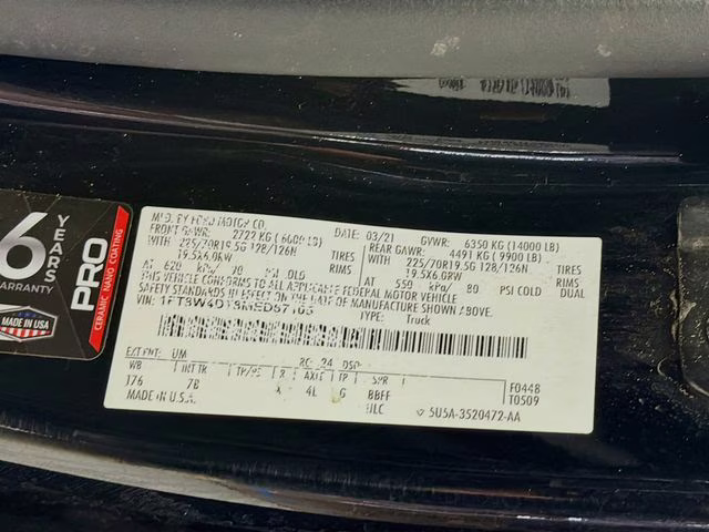 2021 Black Metallic Ford Super Duty F-450 DRW Platinum DRW 4X4 Truck
