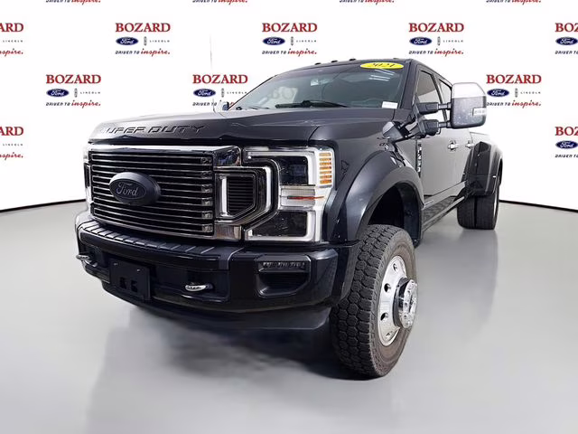 2021 Black Metallic Ford Super Duty F-450 DRW Platinum DRW 4X4 Truck