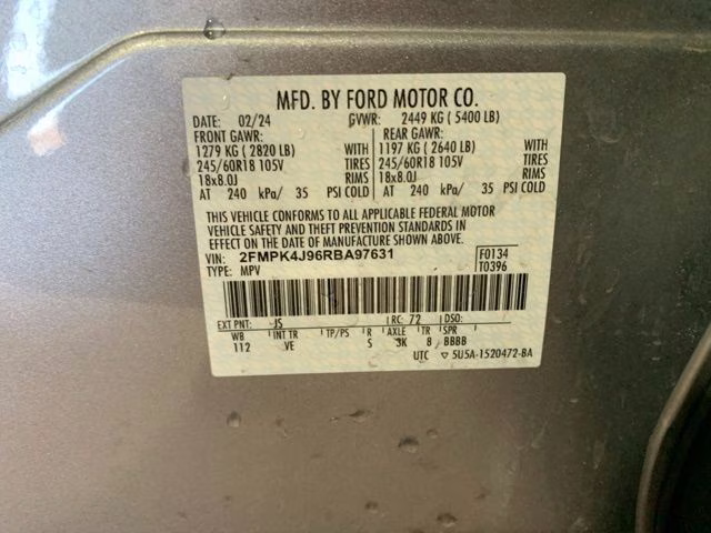 2024 Iconic Silver Metallic Ford Edge SEL AWD SUV