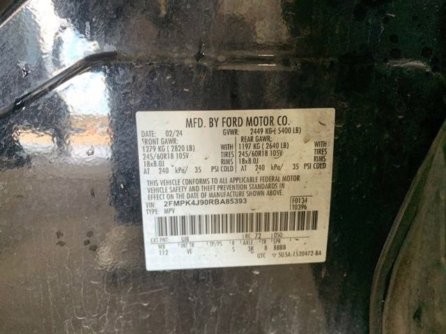 2024 Agate Black Metallic Ford Edge SEL AWD SUV