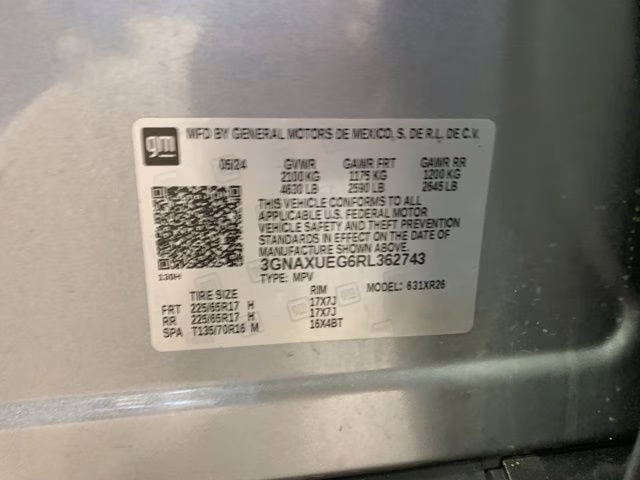 2024 Sterling Gray Metallic Chevrolet Equinox LT AWD SUV