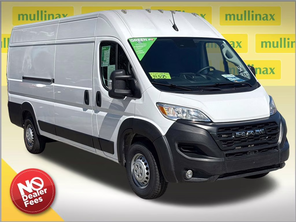 2025 Bright White Clearcoat Ram ProMaster 3500 High Roof FWD Van