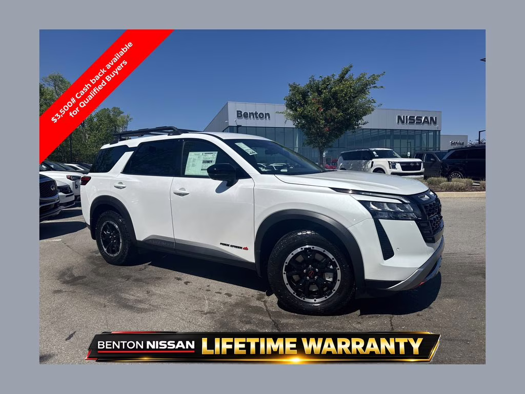 2026 Everest White Pearl Tricoat Nissan Pathfinder Rock Creek 4X4 SUV