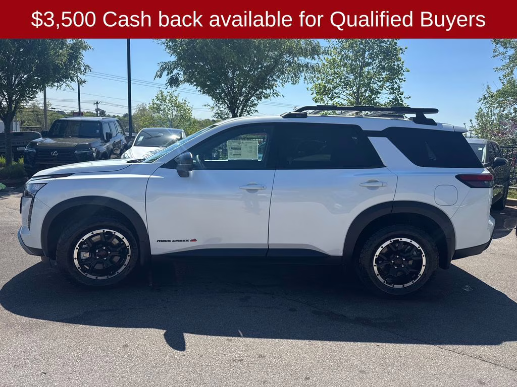 2026 Everest White Pearl Tricoat Nissan Pathfinder Rock Creek 4X4 SUV