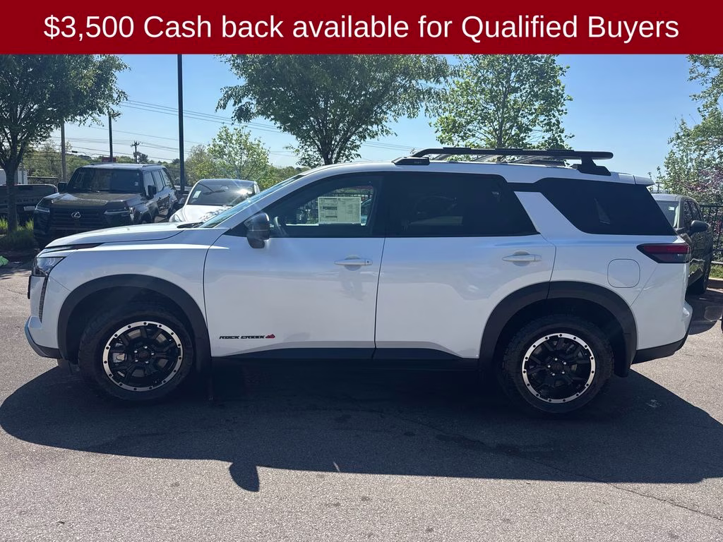 2026 Everest White Pearl Tricoat Nissan Pathfinder Rock Creek 4X4 SUV