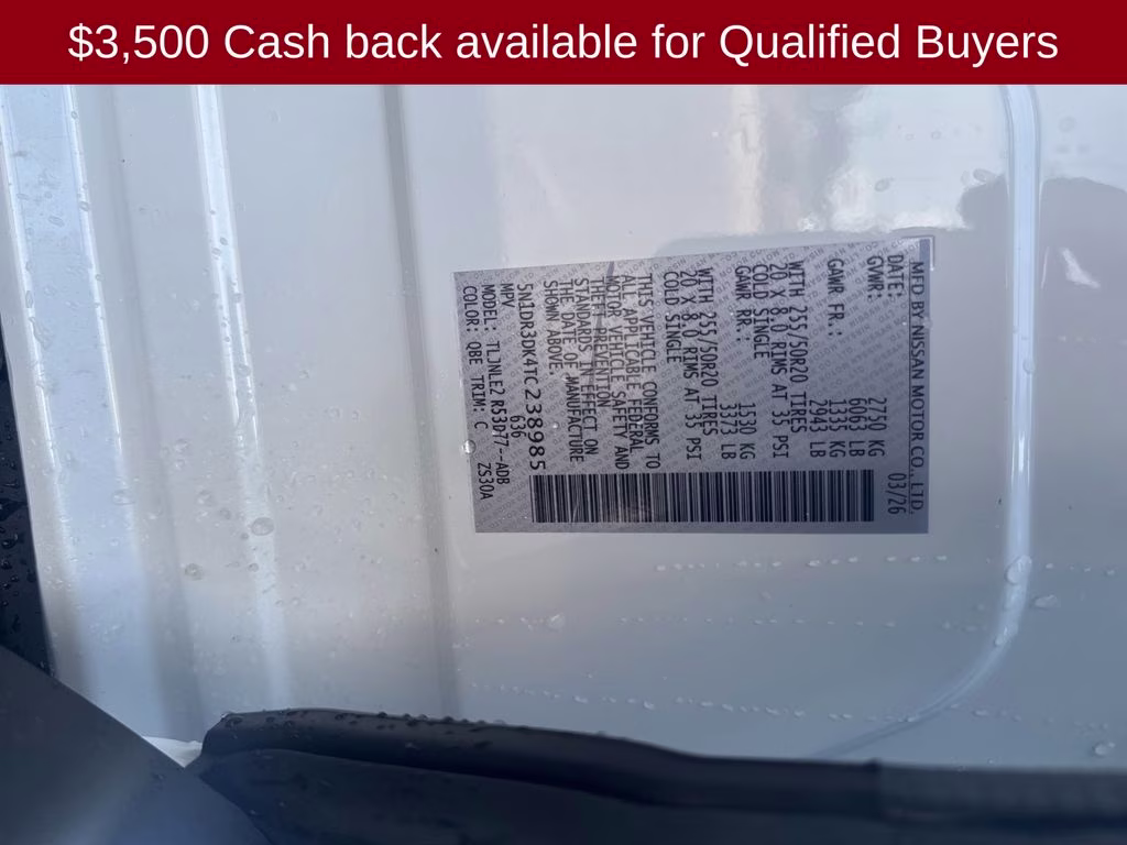 2026 Everest White Pearl Tricoat Nissan Pathfinder Platinum 4X4 SUV