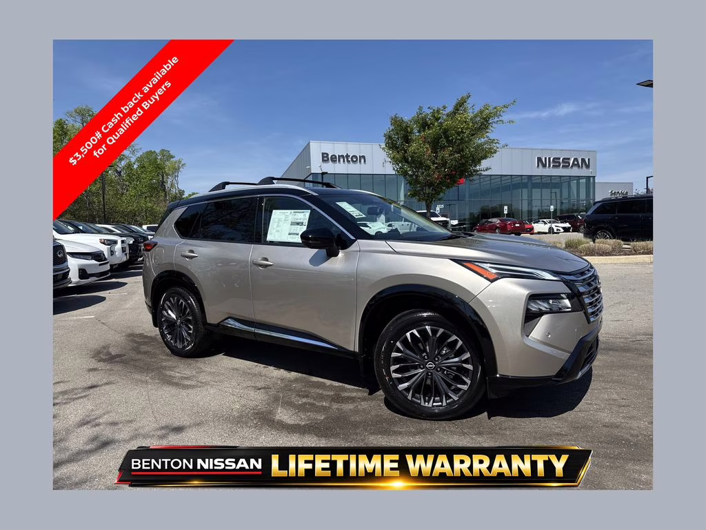 2026 Champagne Silver/Black Nissan Rogue Platinum AWD SUV
