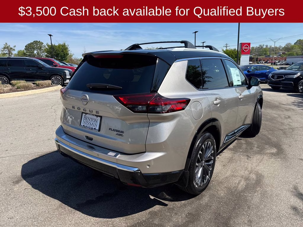 2026 Champagne Silver/Black Nissan Rogue Platinum AWD SUV