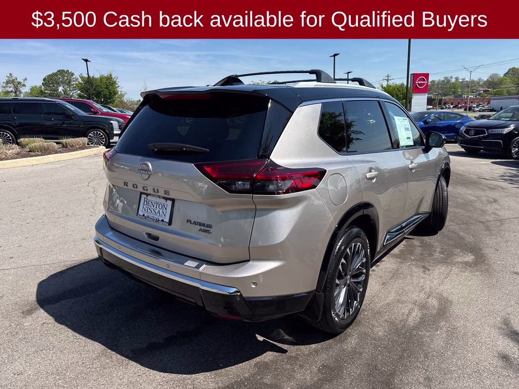 2026 Champagne Silver/Black Nissan Rogue Platinum AWD SUV
