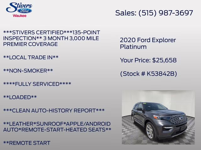 2020 Magnetic Ford Explorer Platinum 4X4 SUV