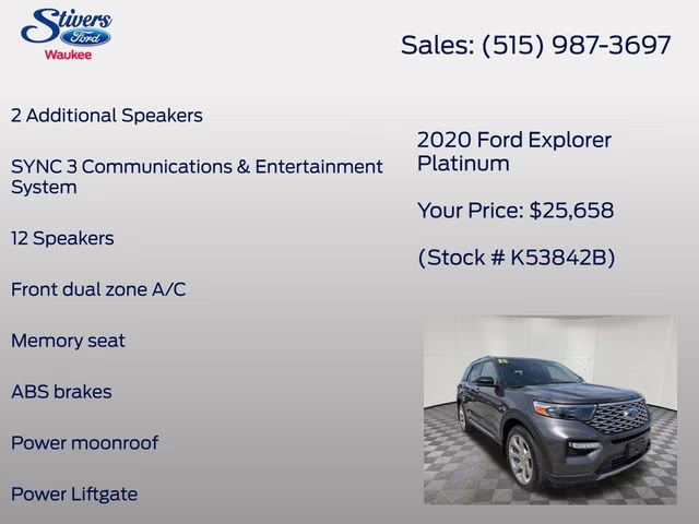 2020 Magnetic Ford Explorer Platinum 4X4 SUV