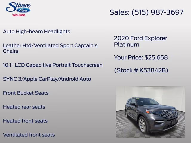 2020 Magnetic Ford Explorer Platinum 4X4 SUV