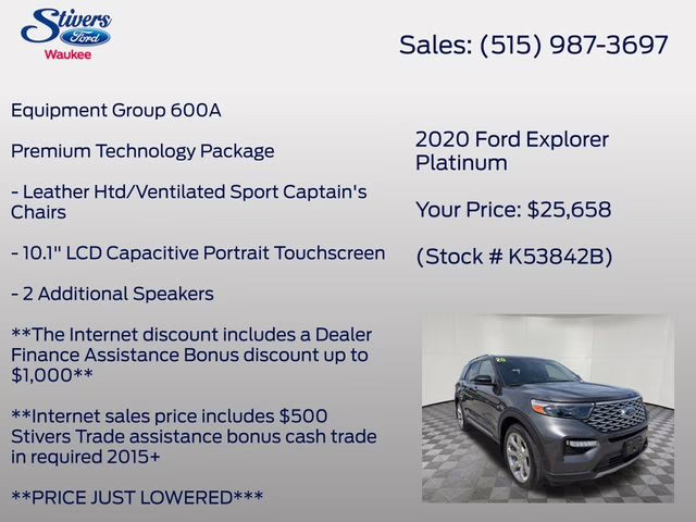 2020 Magnetic Ford Explorer Platinum 4X4 SUV