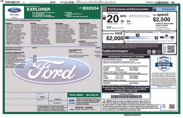 2020 Magnetic Ford Explorer Platinum 4X4 SUV