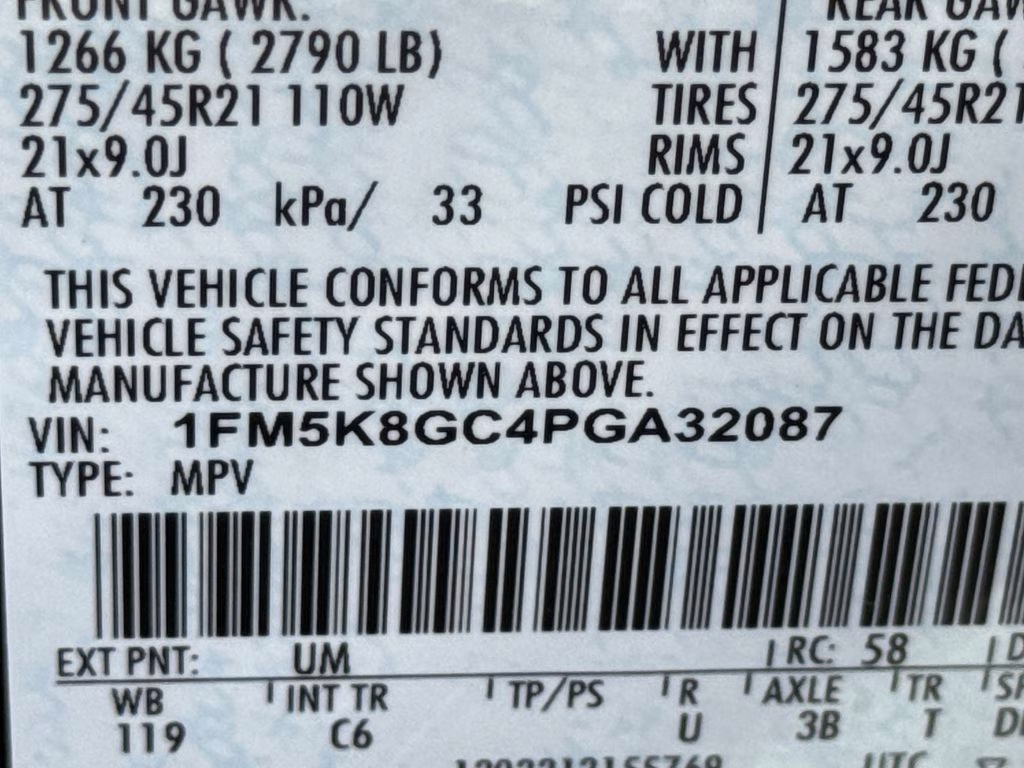 2023 Black Metallic Ford Explorer ST 4X4 SUV