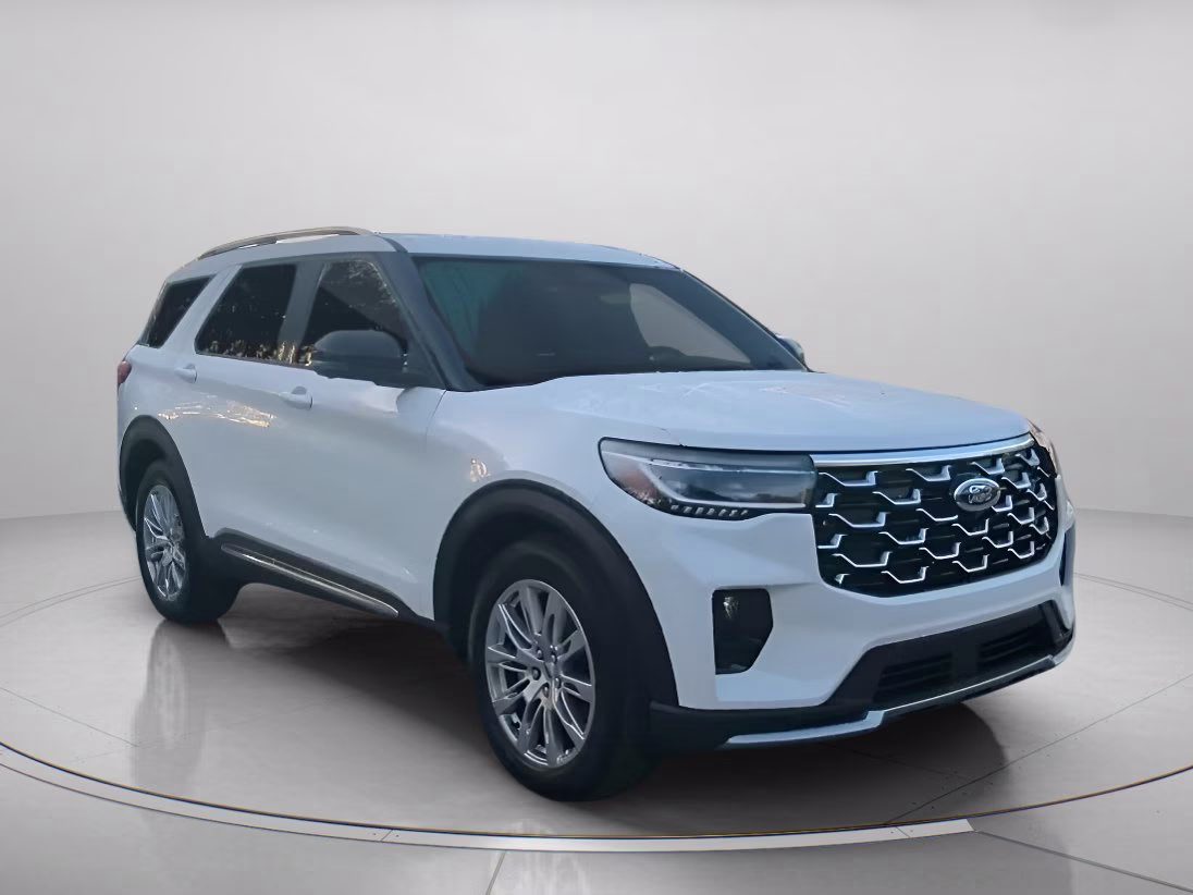 2026 Space White Metallic Ford Explorer Platinum RWD SUV