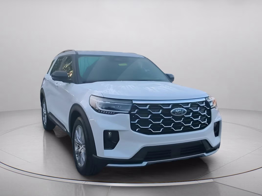 2026 Space White Metallic Ford Explorer Platinum RWD SUV