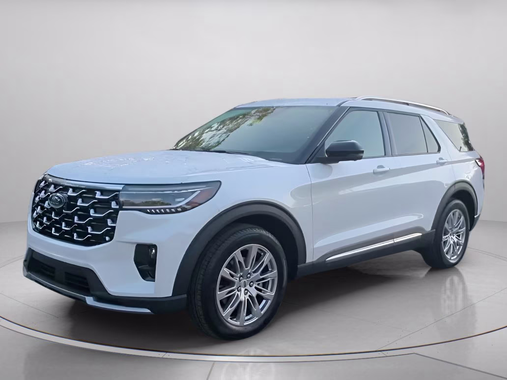 2026 Space White Metallic Ford Explorer Platinum RWD SUV