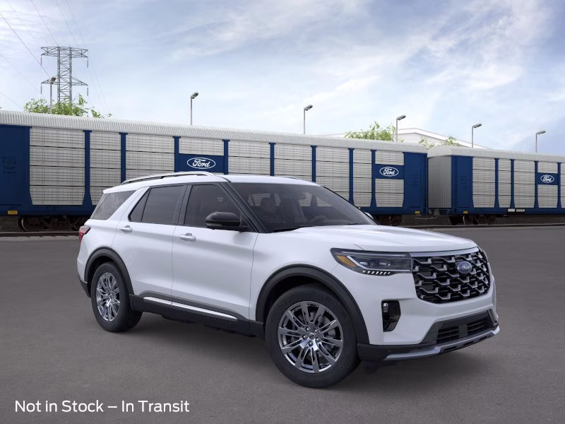 2026 Space White Metallic Ford Explorer Platinum RWD SUV