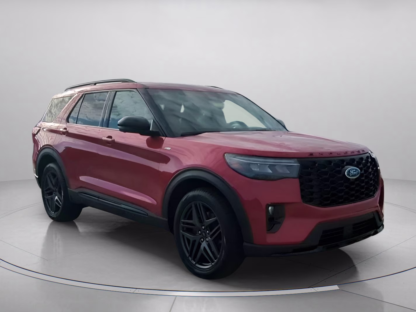 2026 Rapid Red Metallic Tinted Clearcoat Ford Explorer ST-Line RWD SUV