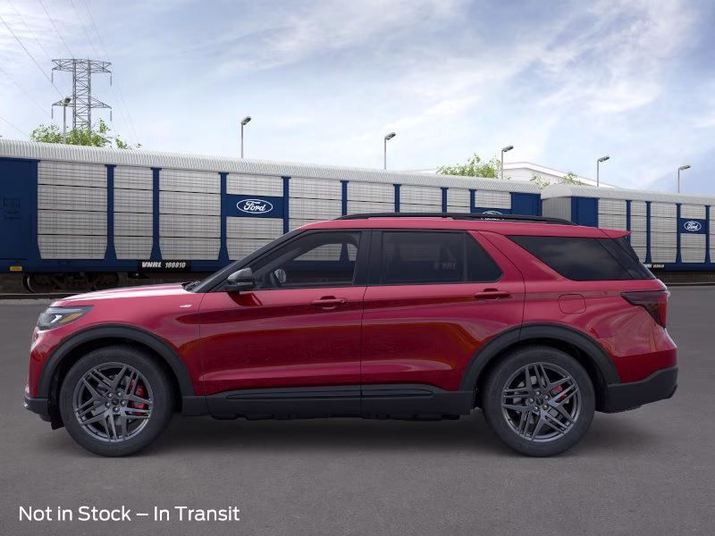 2026 Rapid Red Metallic Tinted Clearcoat Ford Explorer ST-Line RWD SUV